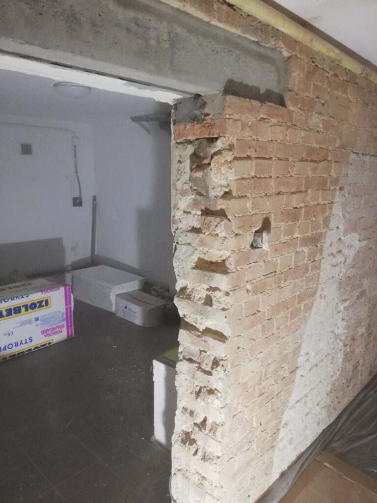 Remont lokali biurowych E wstawienie nadproży żelbetonowych