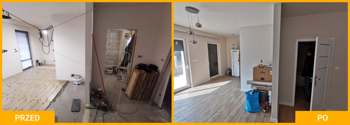 kompleksowe wykonczenie parkitka czestochowa before after